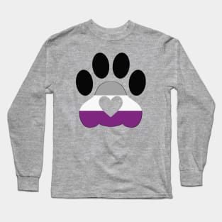 Pride Paw: Asexual Pride Long Sleeve T-Shirt